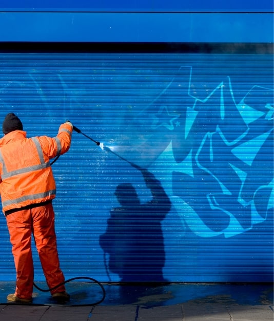 X-Stream Wash offers complete, fast graffiti removal